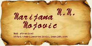 Marijana Mojović vizit kartica